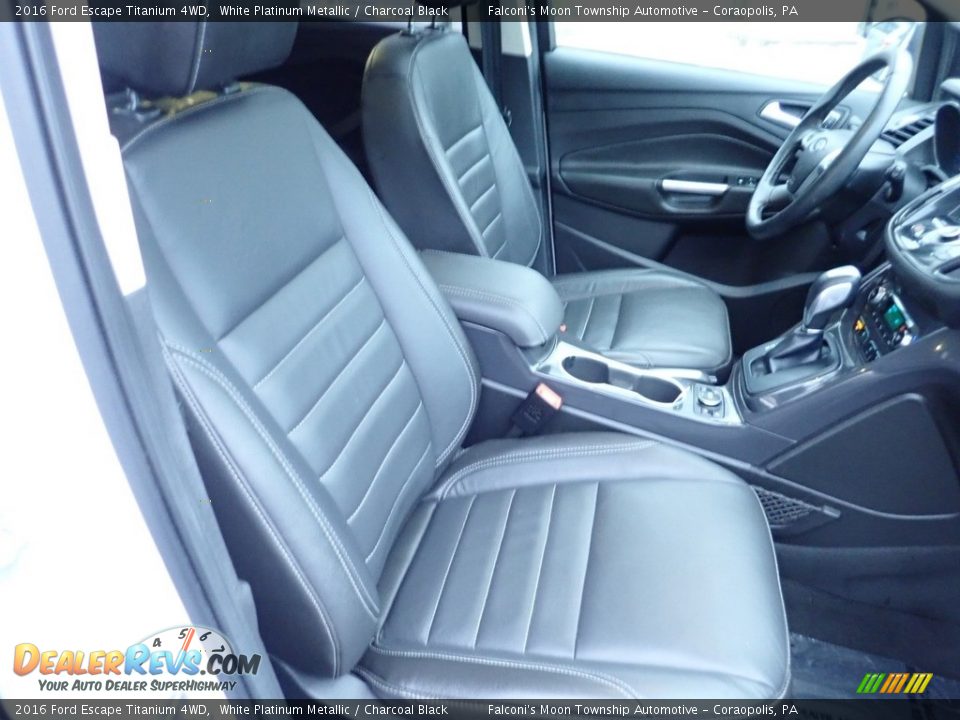 2016 Ford Escape Titanium 4WD White Platinum Metallic / Charcoal Black Photo #11