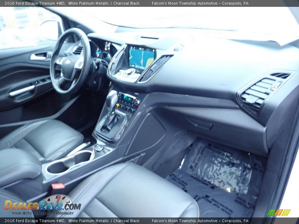 2016 Ford Escape Titanium 4WD White Platinum Metallic / Charcoal Black Photo #12