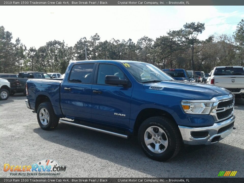 2019 Ram 1500 Tradesman Crew Cab 4x4 Blue Streak Pearl / Black Photo #7