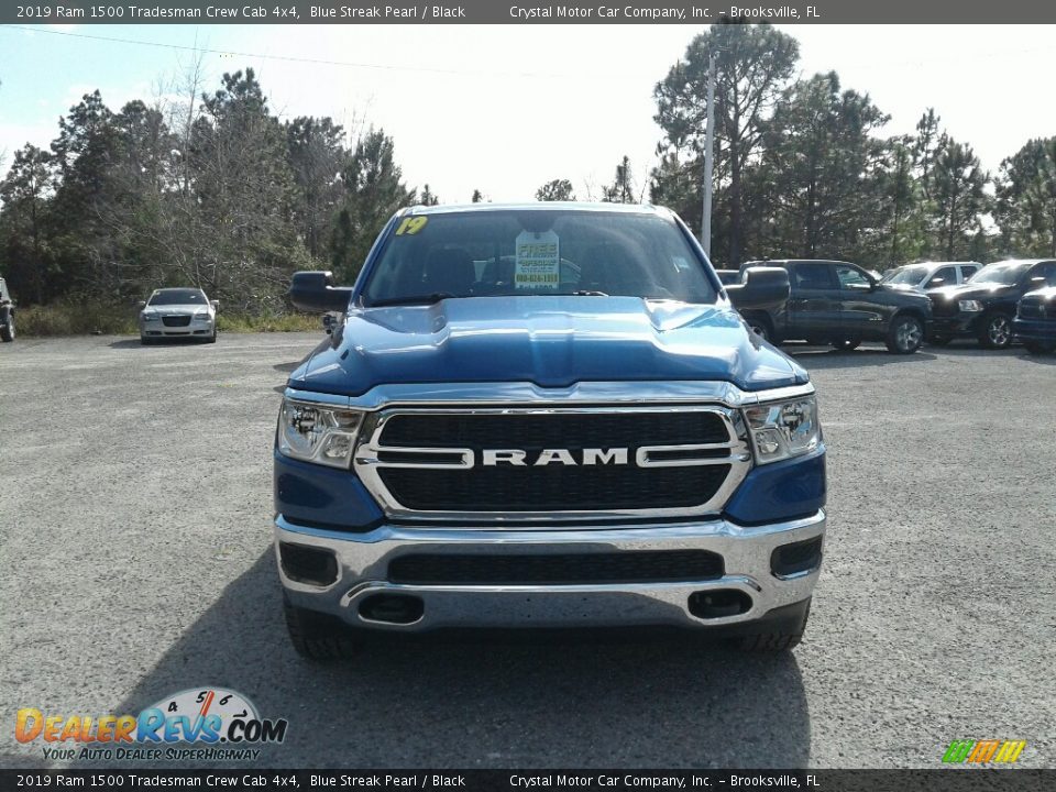 2019 Ram 1500 Tradesman Crew Cab 4x4 Blue Streak Pearl / Black Photo #8