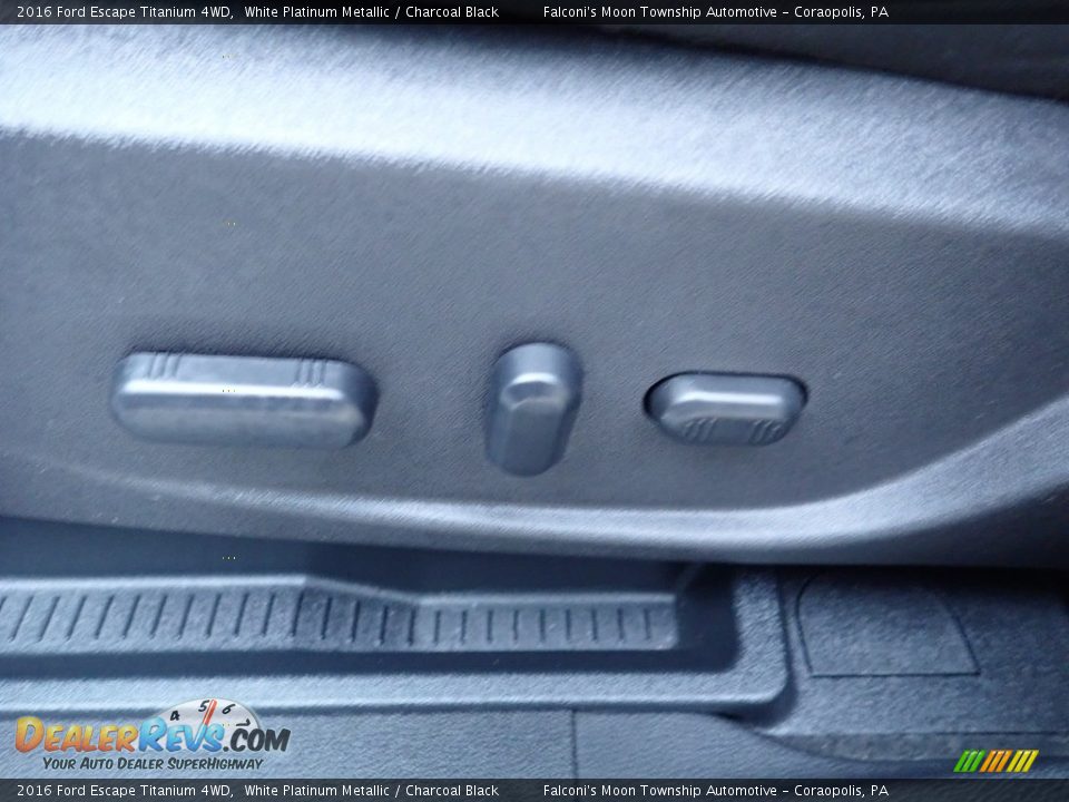2016 Ford Escape Titanium 4WD White Platinum Metallic / Charcoal Black Photo #19