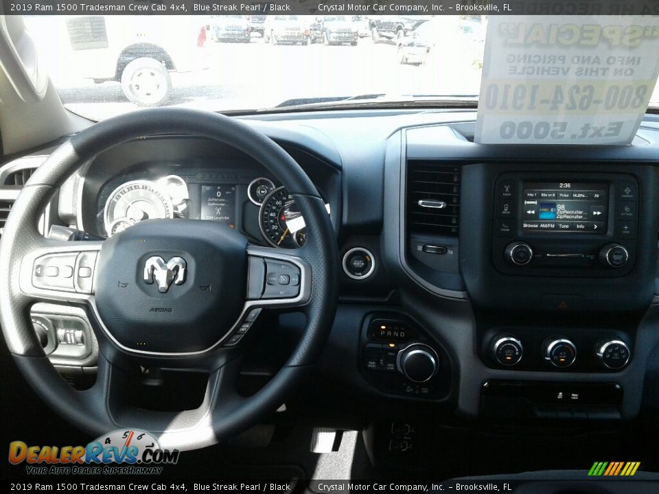 2019 Ram 1500 Tradesman Crew Cab 4x4 Blue Streak Pearl / Black Photo #13