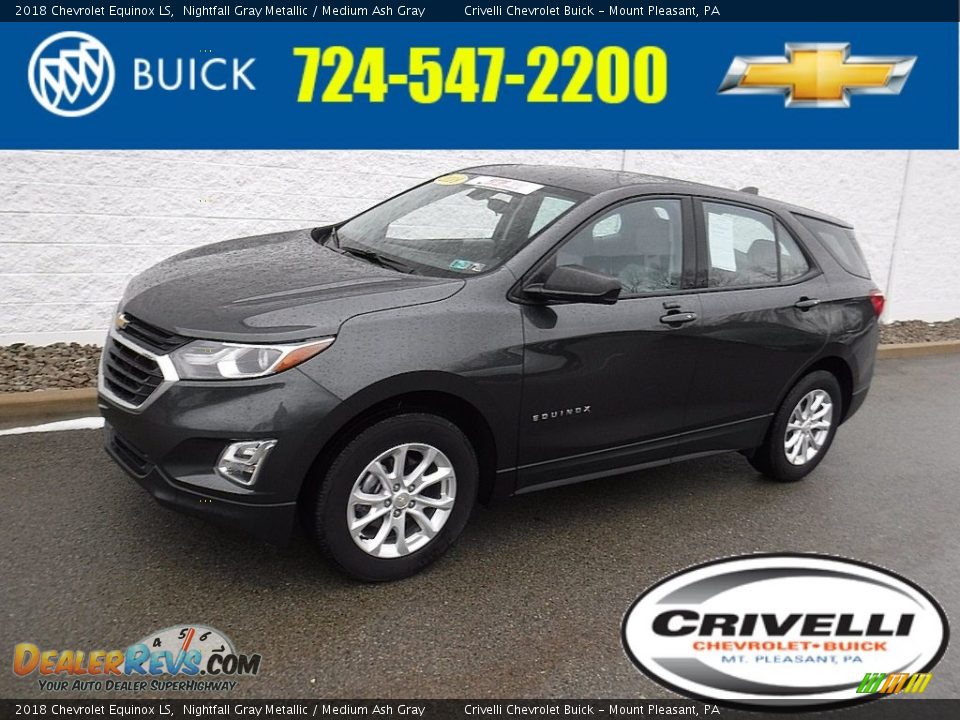 2018 Chevrolet Equinox LS Nightfall Gray Metallic / Medium Ash Gray Photo #1