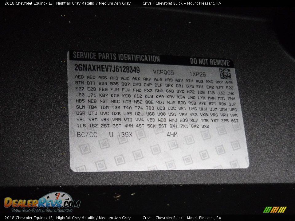 2018 Chevrolet Equinox LS Nightfall Gray Metallic / Medium Ash Gray Photo #32