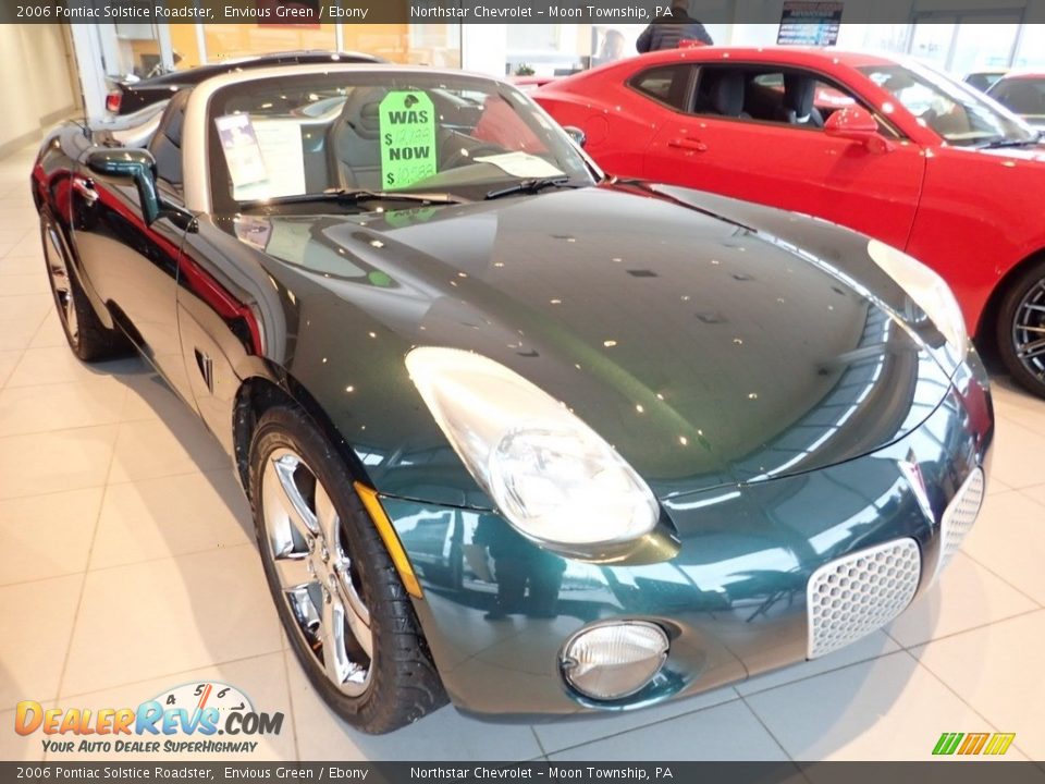 2006 Pontiac Solstice Roadster Envious Green / Ebony Photo #12