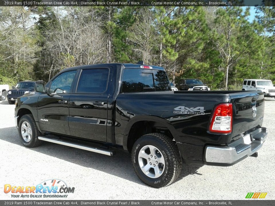 2019 Ram 1500 Tradesman Crew Cab 4x4 Diamond Black Crystal Pearl / Black Photo #3