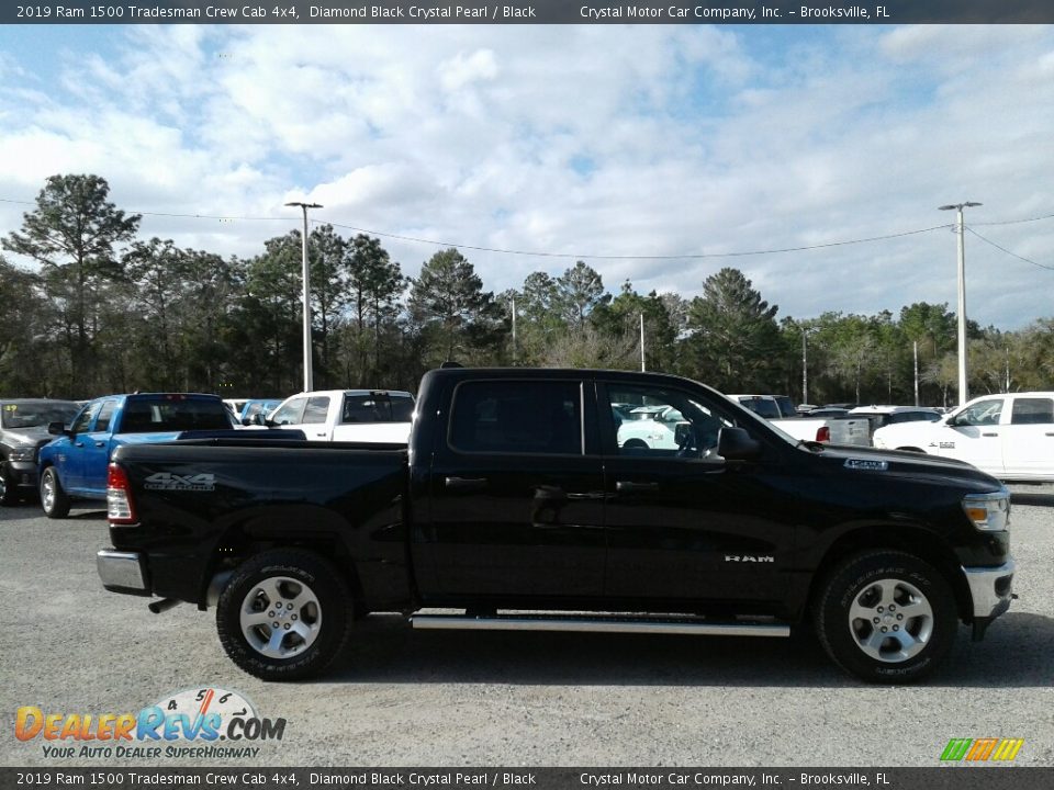 2019 Ram 1500 Tradesman Crew Cab 4x4 Diamond Black Crystal Pearl / Black Photo #6