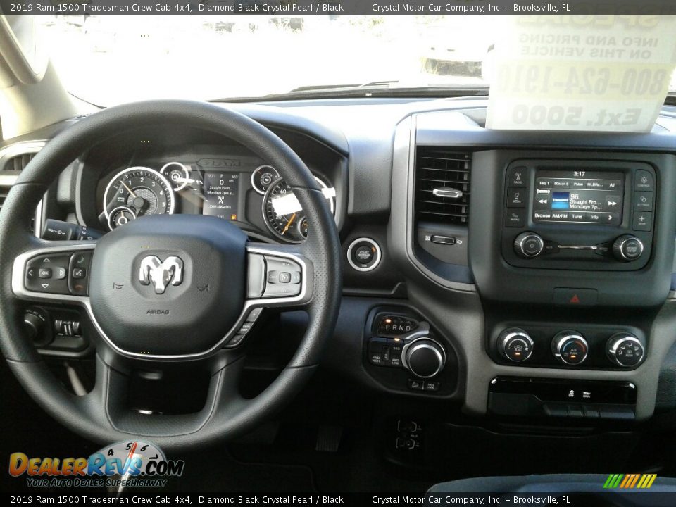 2019 Ram 1500 Tradesman Crew Cab 4x4 Diamond Black Crystal Pearl / Black Photo #13