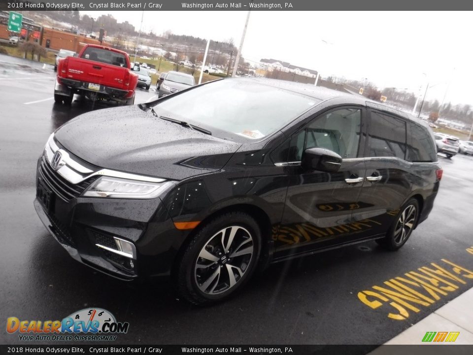 2018 Honda Odyssey Elite Crystal Black Pearl / Gray Photo #6