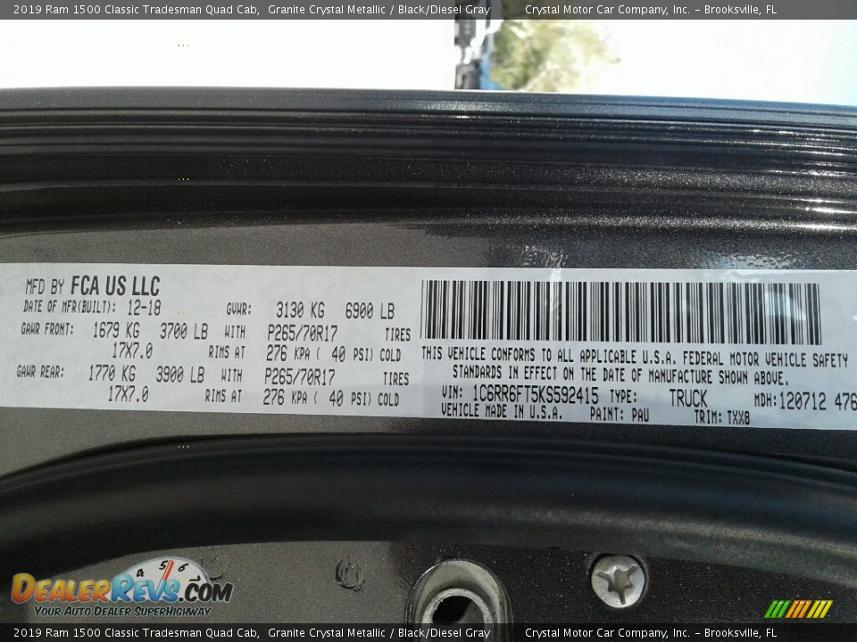 2019 Ram 1500 Classic Tradesman Quad Cab Granite Crystal Metallic / Black/Diesel Gray Photo #21