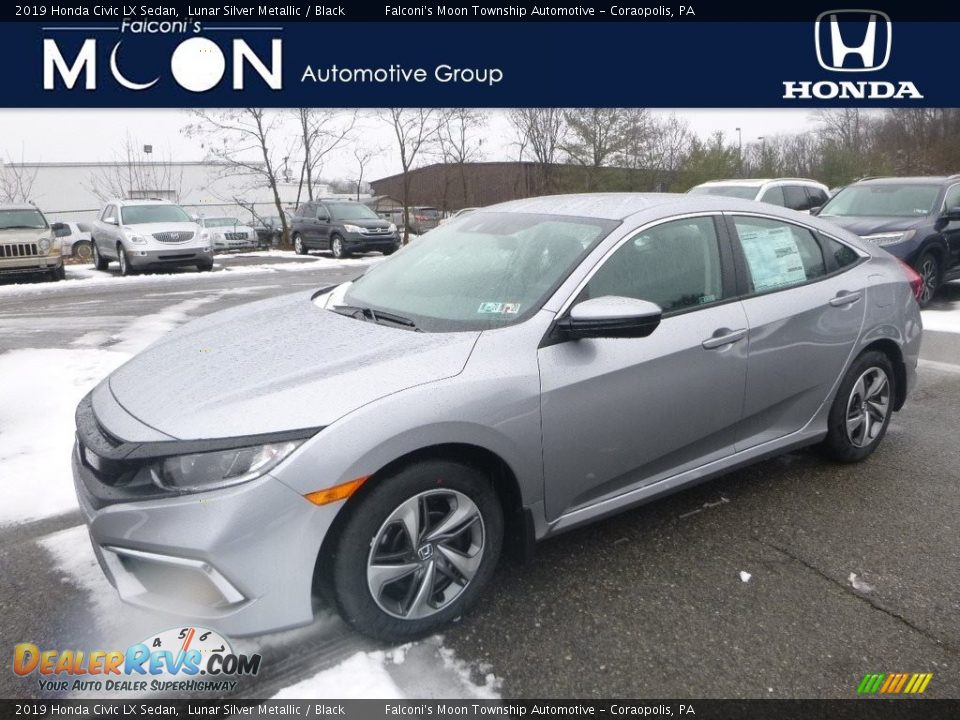2019 Honda Civic LX Sedan Lunar Silver Metallic / Black Photo #1