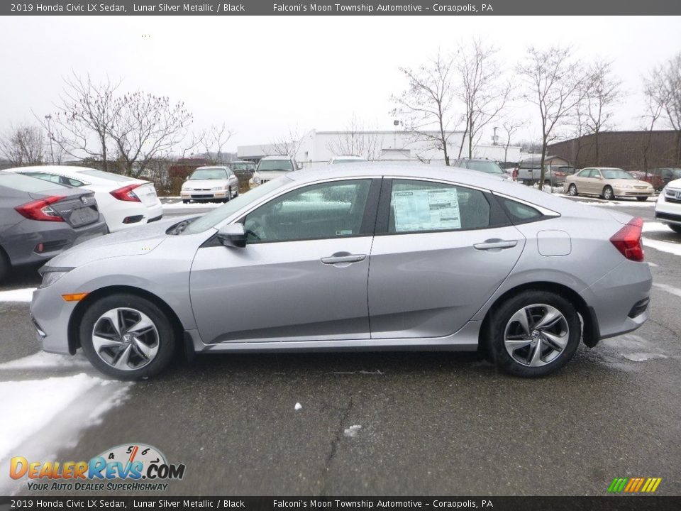 2019 Honda Civic LX Sedan Lunar Silver Metallic / Black Photo #2
