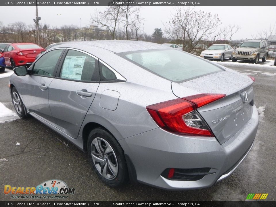 2019 Honda Civic LX Sedan Lunar Silver Metallic / Black Photo #3
