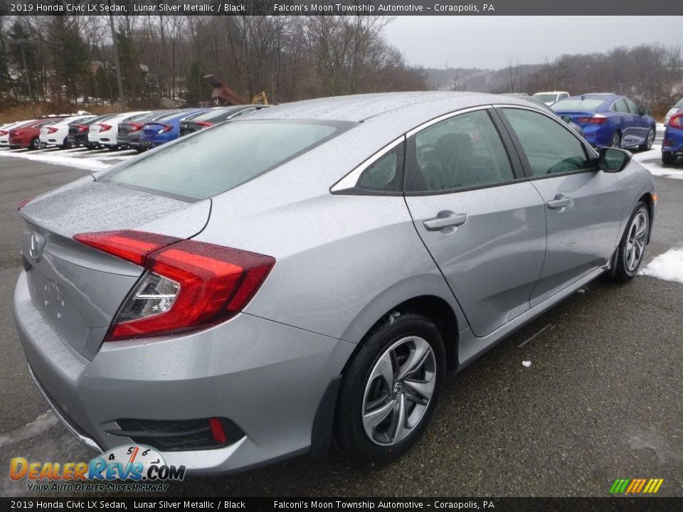 2019 Honda Civic LX Sedan Lunar Silver Metallic / Black Photo #5