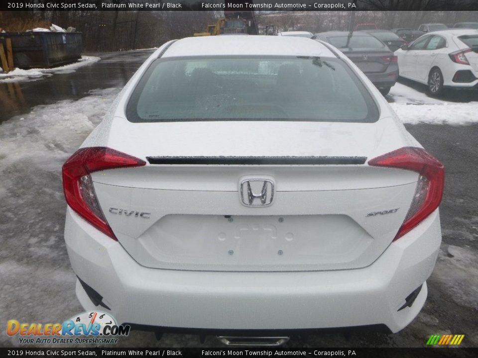 2019 Honda Civic Sport Sedan Platinum White Pearl / Black Photo #4