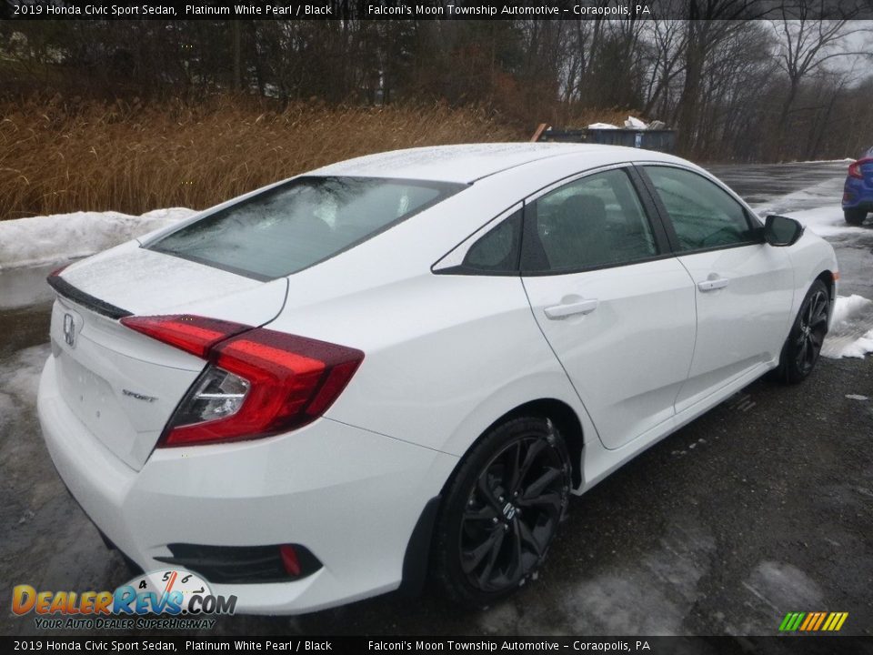 2019 Honda Civic Sport Sedan Platinum White Pearl / Black Photo #5