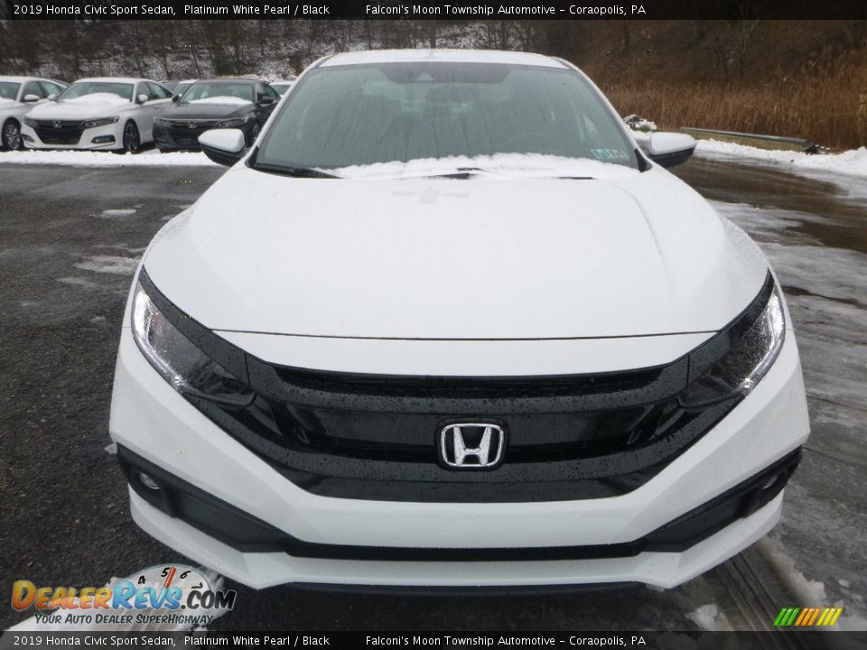 2019 Honda Civic Sport Sedan Platinum White Pearl / Black Photo #7