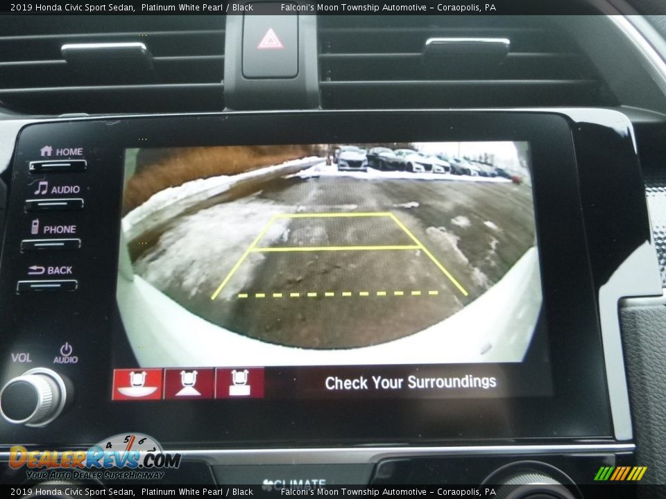 2019 Honda Civic Sport Sedan Platinum White Pearl / Black Photo #13