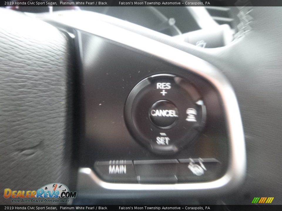 2019 Honda Civic Sport Sedan Platinum White Pearl / Black Photo #14