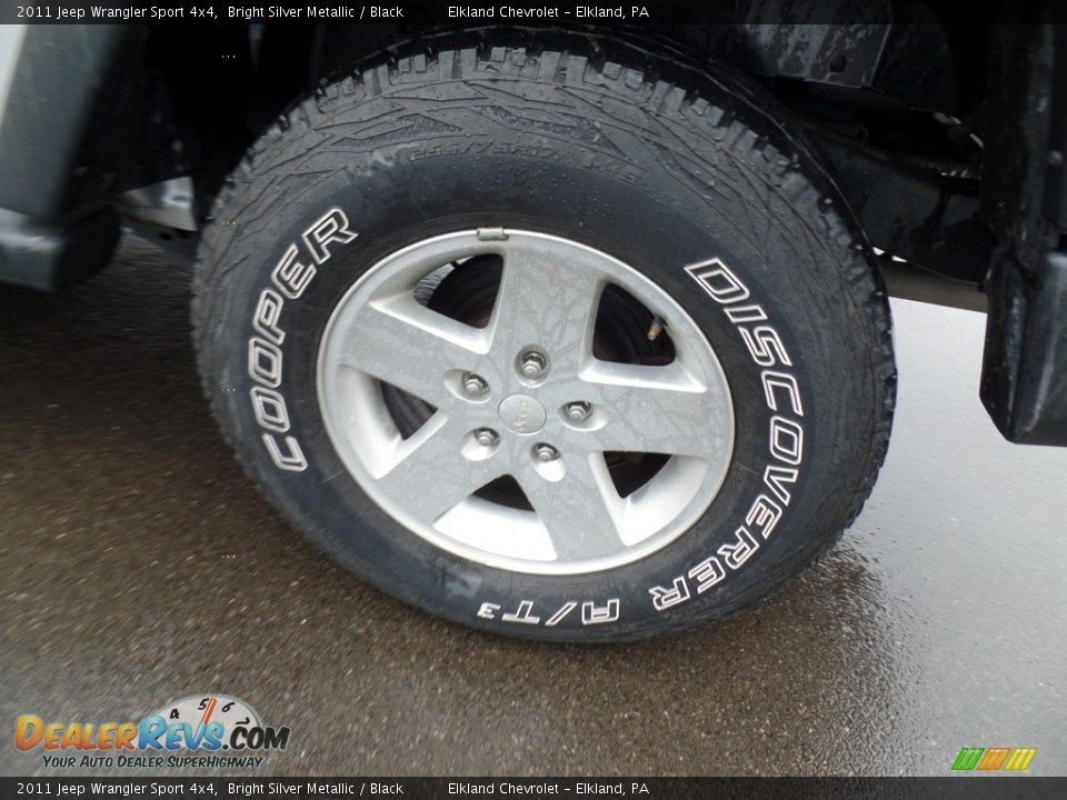 2011 Jeep Wrangler Sport 4x4 Bright Silver Metallic / Black Photo #10