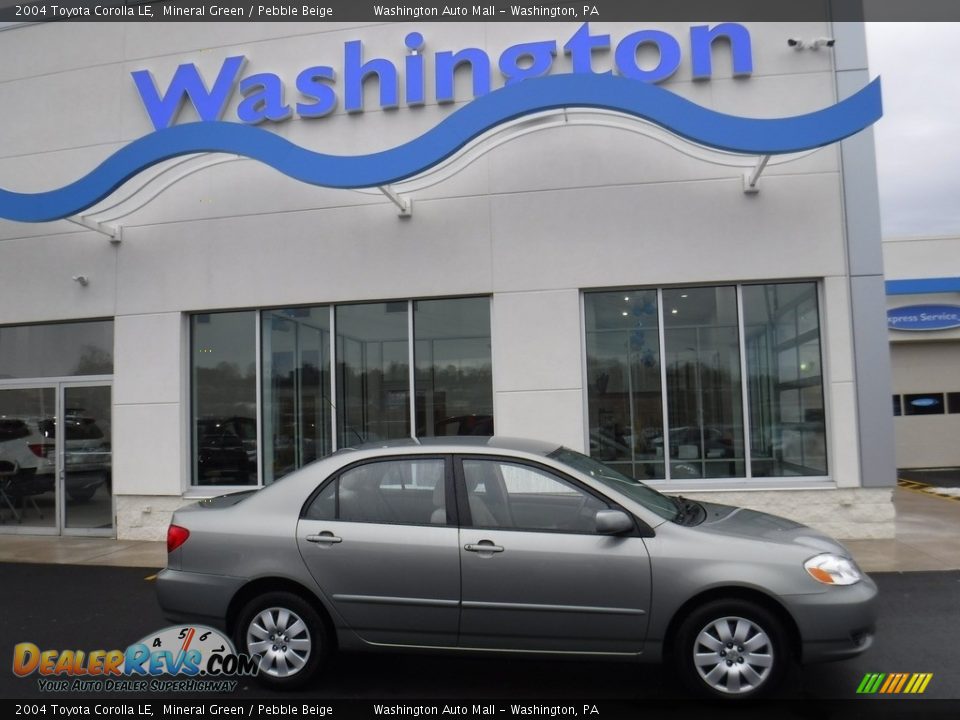 2004 Toyota Corolla LE Mineral Green / Pebble Beige Photo #2