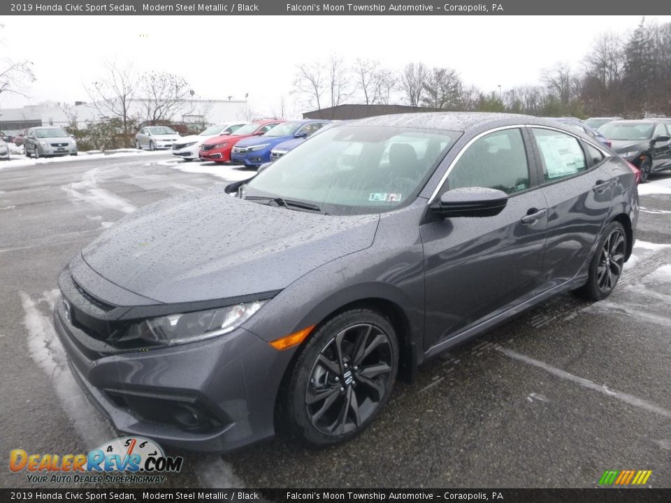 2019 Honda Civic Sport Sedan Modern Steel Metallic / Black Photo #1