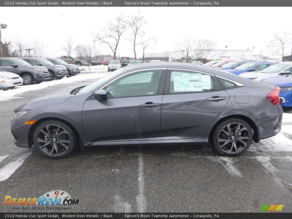 2019 Honda Civic Sport Sedan Modern Steel Metallic / Black Photo #3