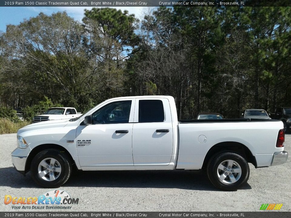 2019 Ram 1500 Classic Tradesman Quad Cab Bright White / Black/Diesel Gray Photo #2