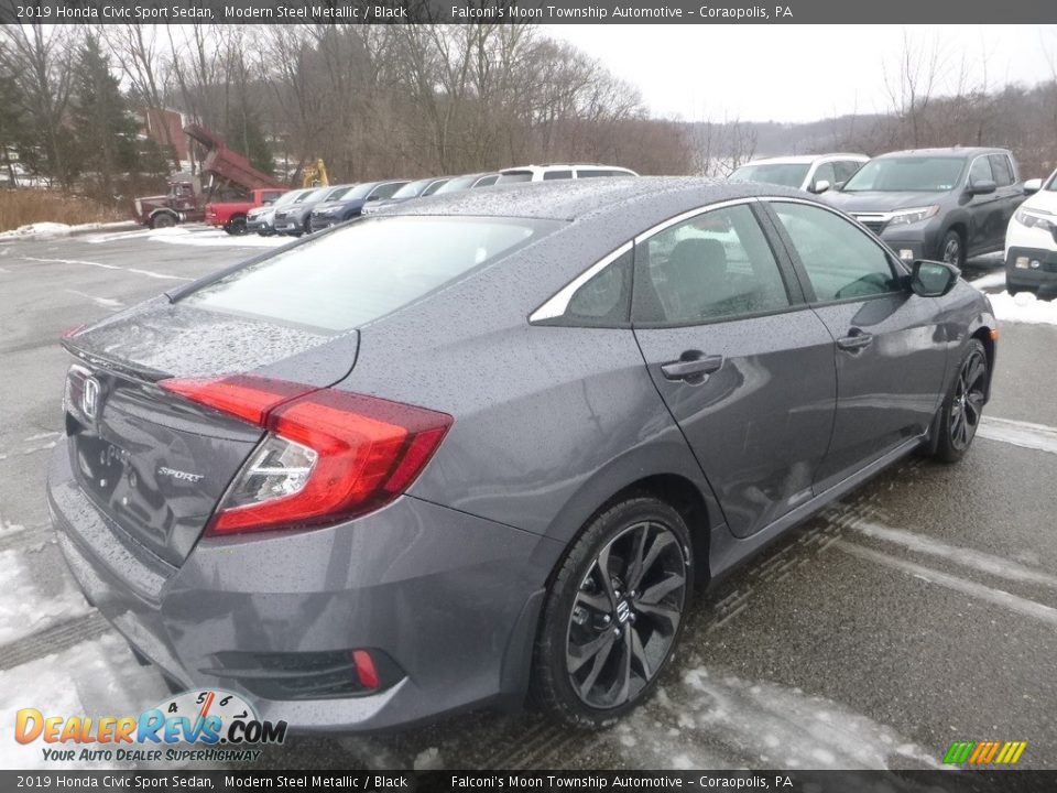2019 Honda Civic Sport Sedan Modern Steel Metallic / Black Photo #6