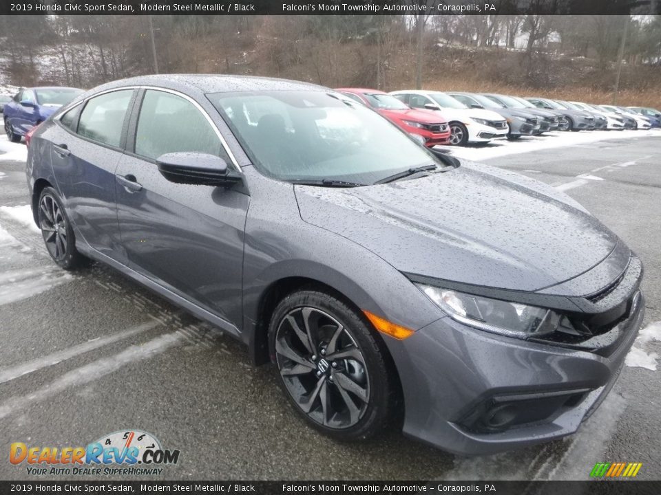 2019 Honda Civic Sport Sedan Modern Steel Metallic / Black Photo #7