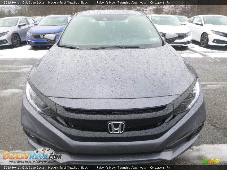 2019 Honda Civic Sport Sedan Modern Steel Metallic / Black Photo #8