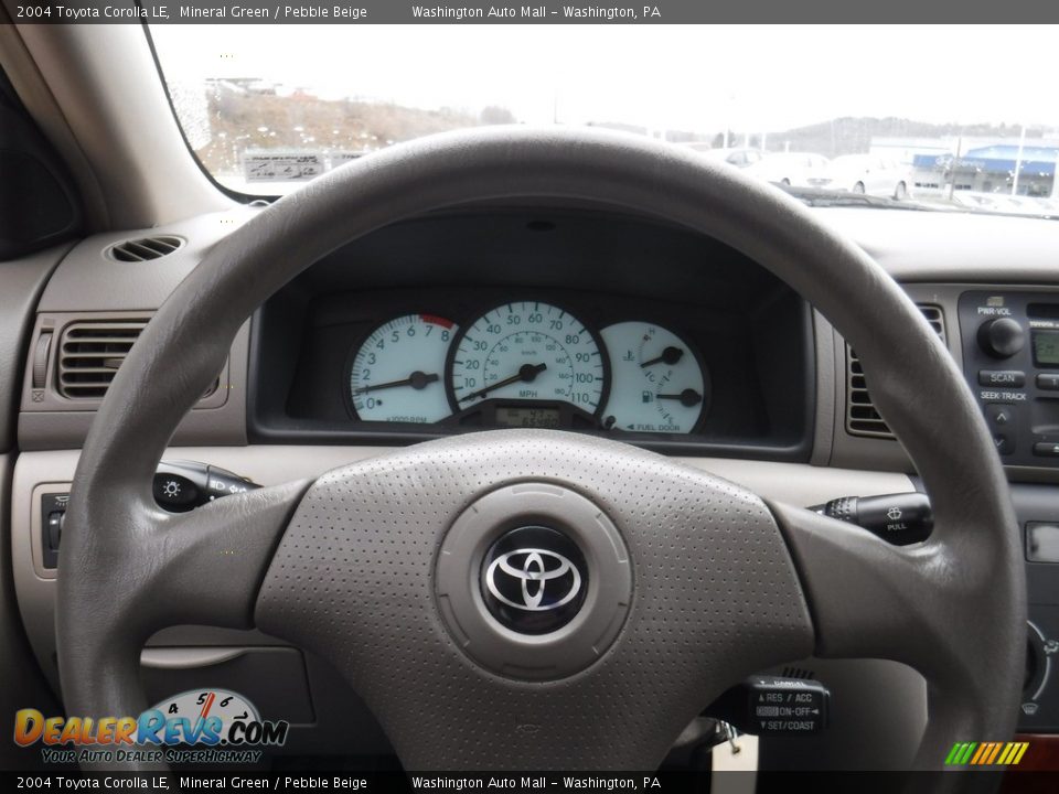 2004 Toyota Corolla LE Mineral Green / Pebble Beige Photo #17