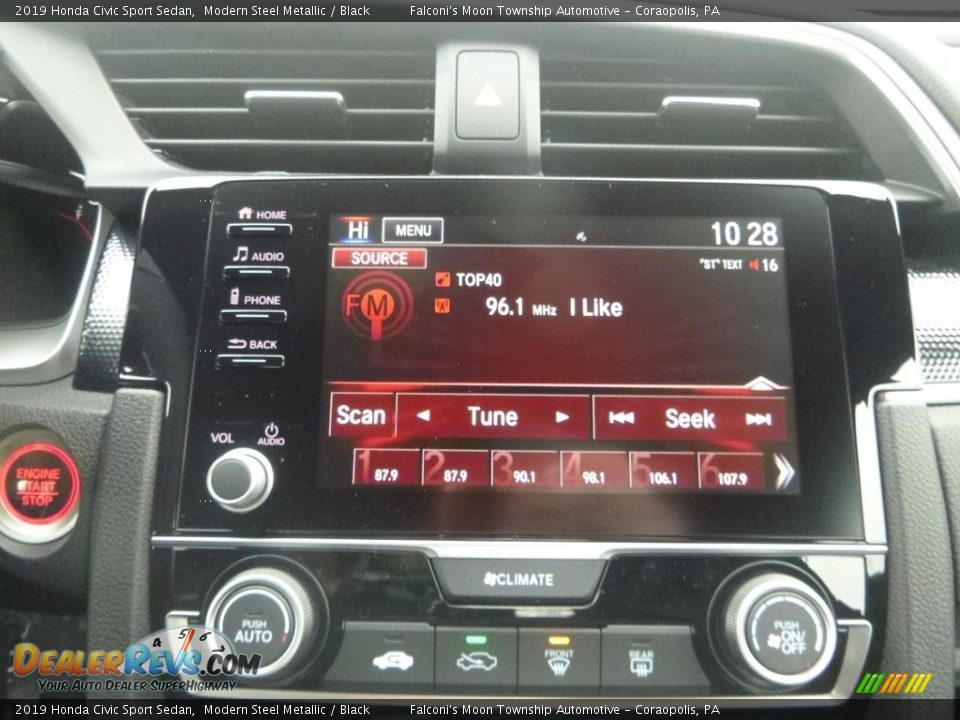 2019 Honda Civic Sport Sedan Modern Steel Metallic / Black Photo #13