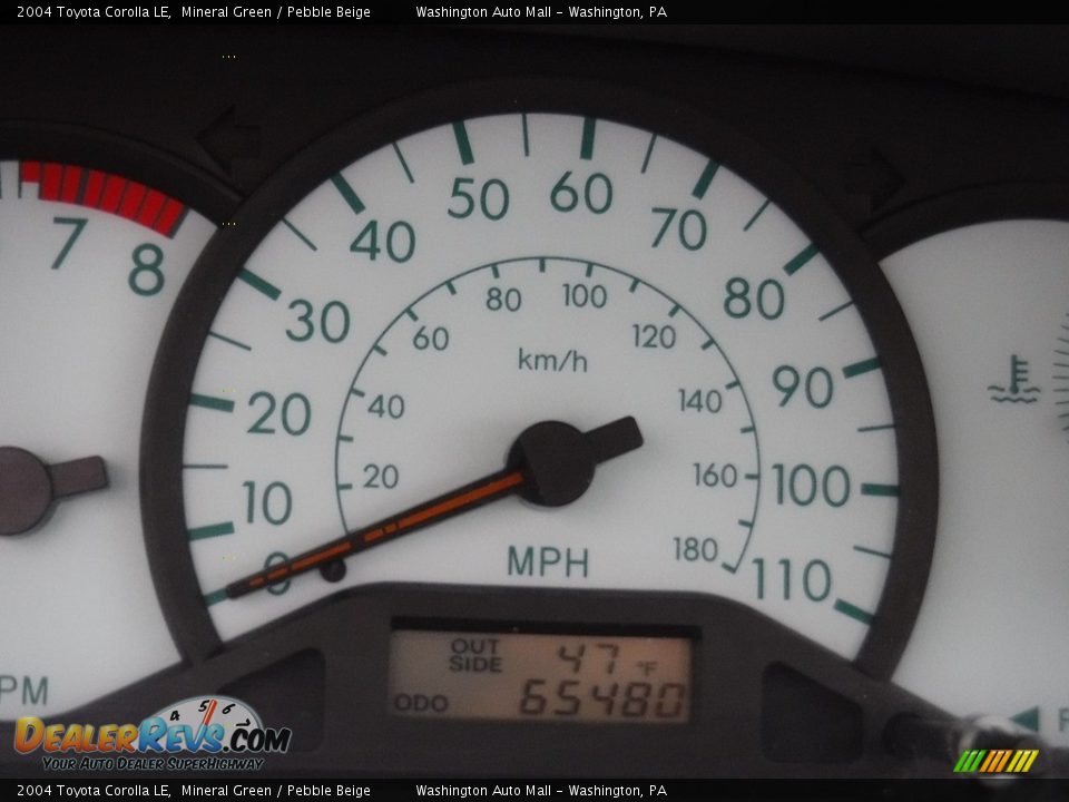 2004 Toyota Corolla LE Mineral Green / Pebble Beige Photo #22