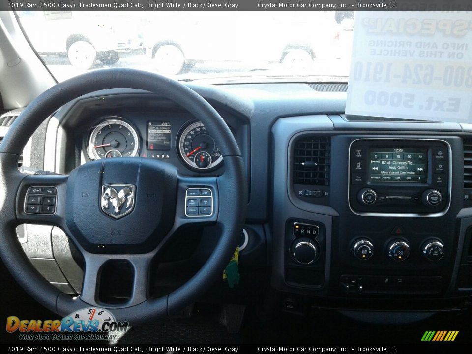2019 Ram 1500 Classic Tradesman Quad Cab Bright White / Black/Diesel Gray Photo #13