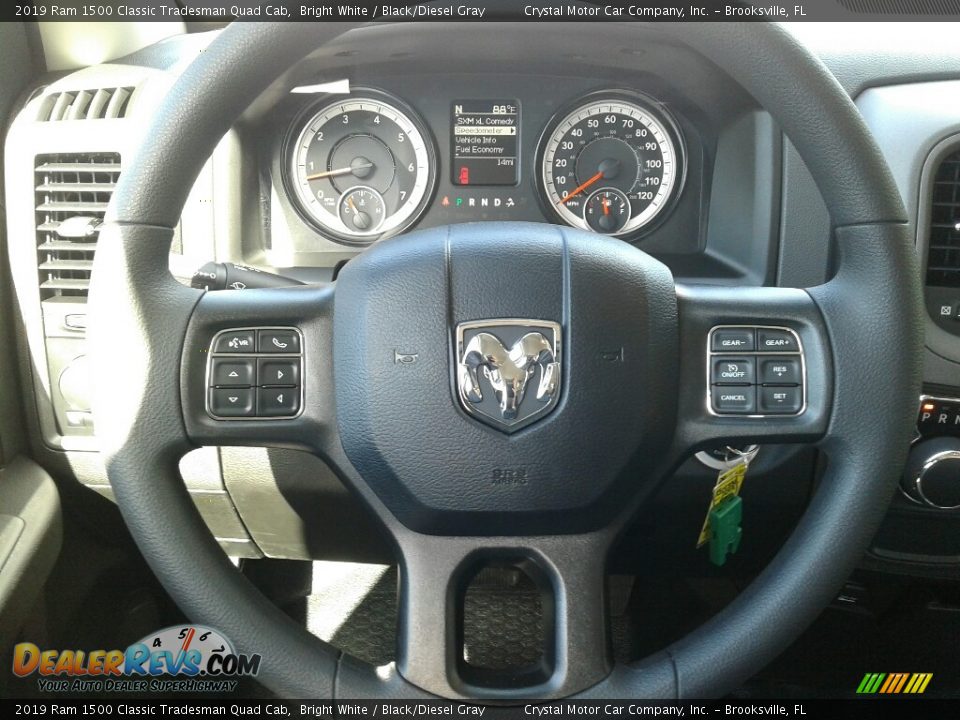 2019 Ram 1500 Classic Tradesman Quad Cab Bright White / Black/Diesel Gray Photo #14
