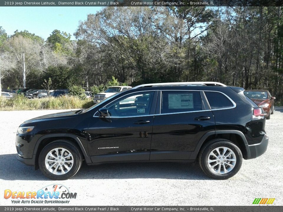 2019 Jeep Cherokee Latitude Diamond Black Crystal Pearl / Black Photo #2