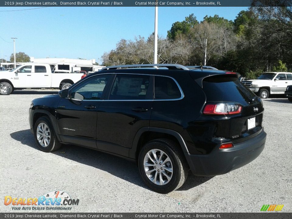 2019 Jeep Cherokee Latitude Diamond Black Crystal Pearl / Black Photo #3