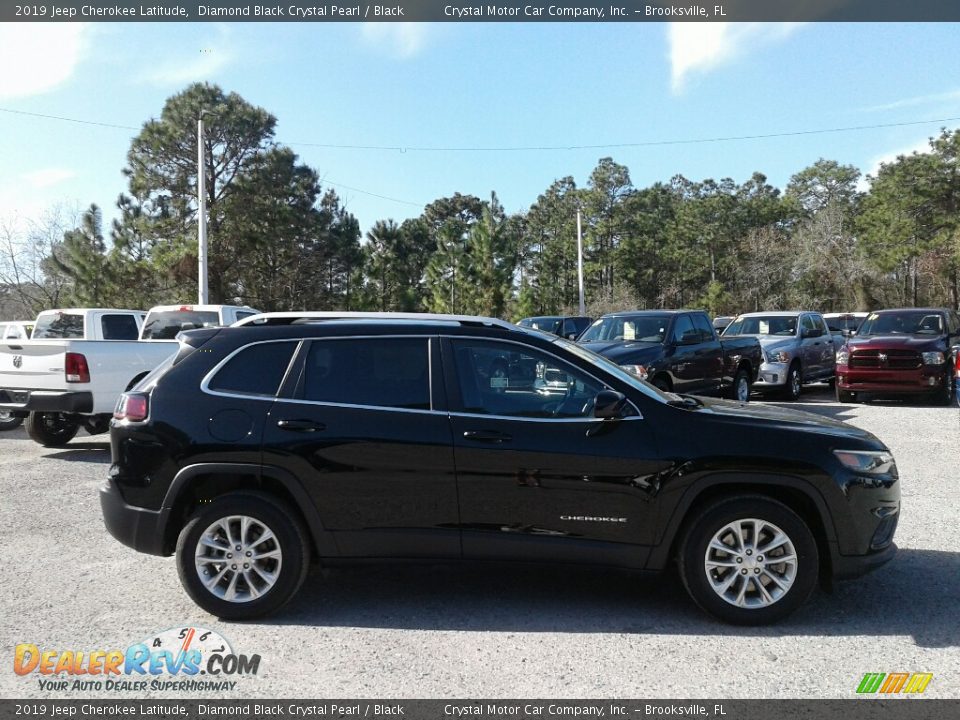 2019 Jeep Cherokee Latitude Diamond Black Crystal Pearl / Black Photo #6