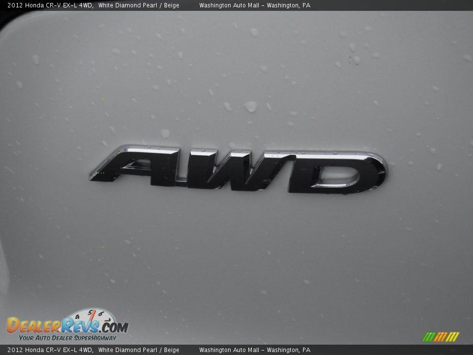 2012 Honda CR-V EX-L 4WD White Diamond Pearl / Beige Photo #11