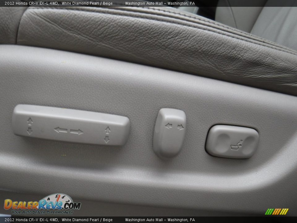 2012 Honda CR-V EX-L 4WD White Diamond Pearl / Beige Photo #16