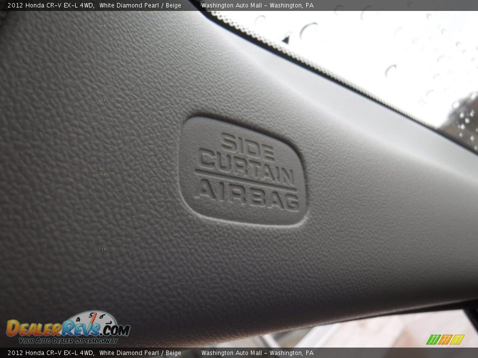 2012 Honda CR-V EX-L 4WD White Diamond Pearl / Beige Photo #25