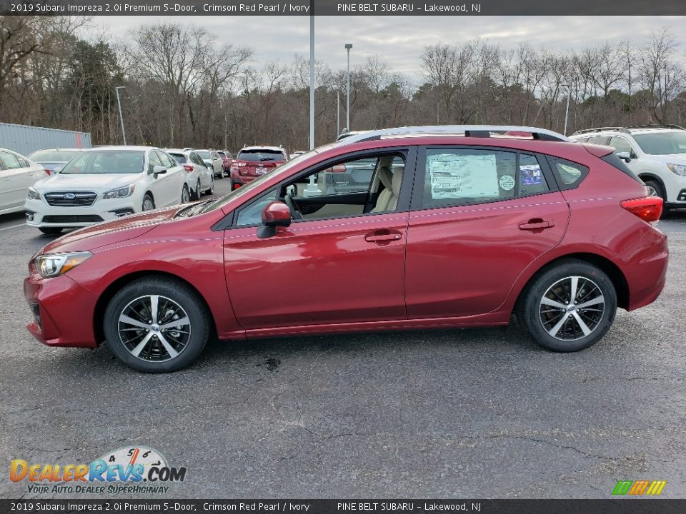 2019 Subaru Impreza 2.0i Premium 5-Door Crimson Red Pearl / Ivory Photo #3