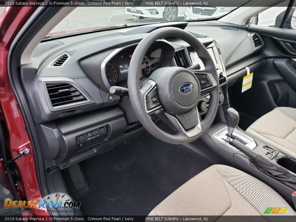 Ivory Interior - 2019 Subaru Impreza 2.0i Premium 5-Door Photo #7
