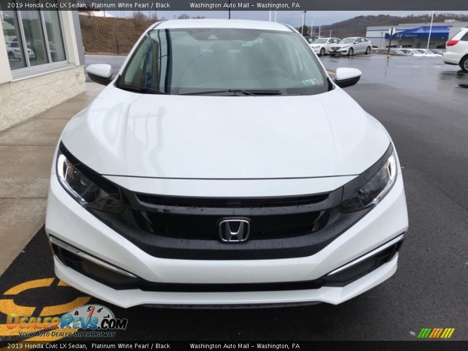 2019 Honda Civic LX Sedan Platinum White Pearl / Black Photo #4