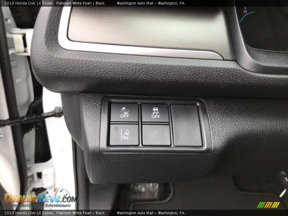 2019 Honda Civic LX Sedan Platinum White Pearl / Black Photo #15