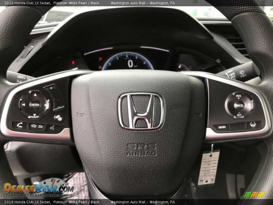 2019 Honda Civic LX Sedan Platinum White Pearl / Black Photo #17