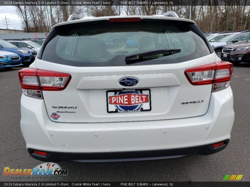 2019 Subaru Impreza 2.0i Limited 5-Door Crystal White Pearl / Ivory Photo #5