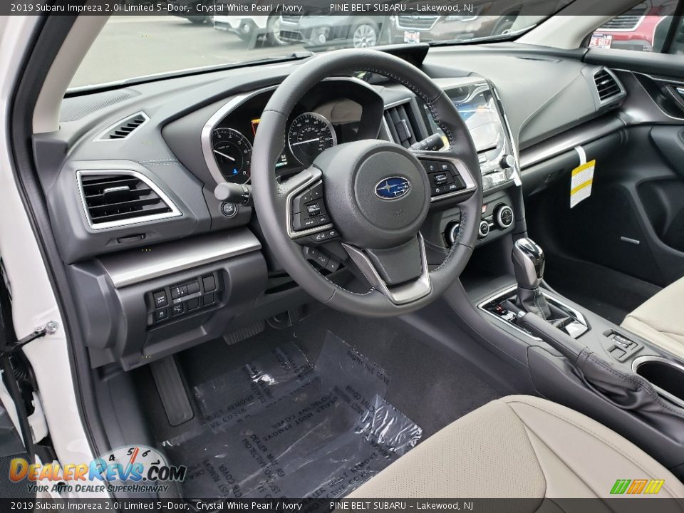 2019 Subaru Impreza 2.0i Limited 5-Door Crystal White Pearl / Ivory Photo #7