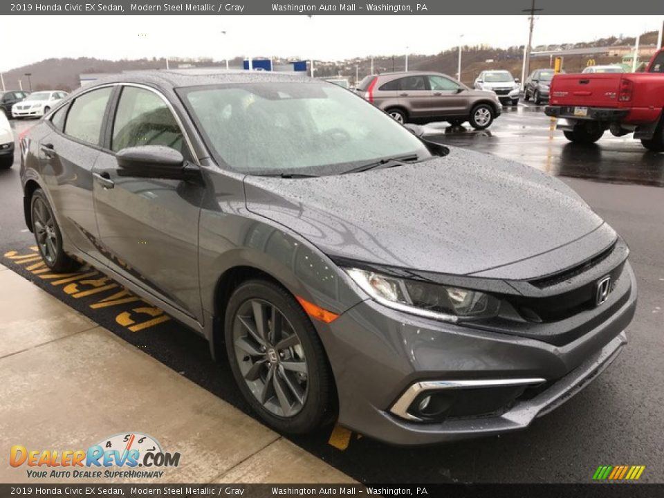 2019 Honda Civic EX Sedan Modern Steel Metallic / Gray Photo #5